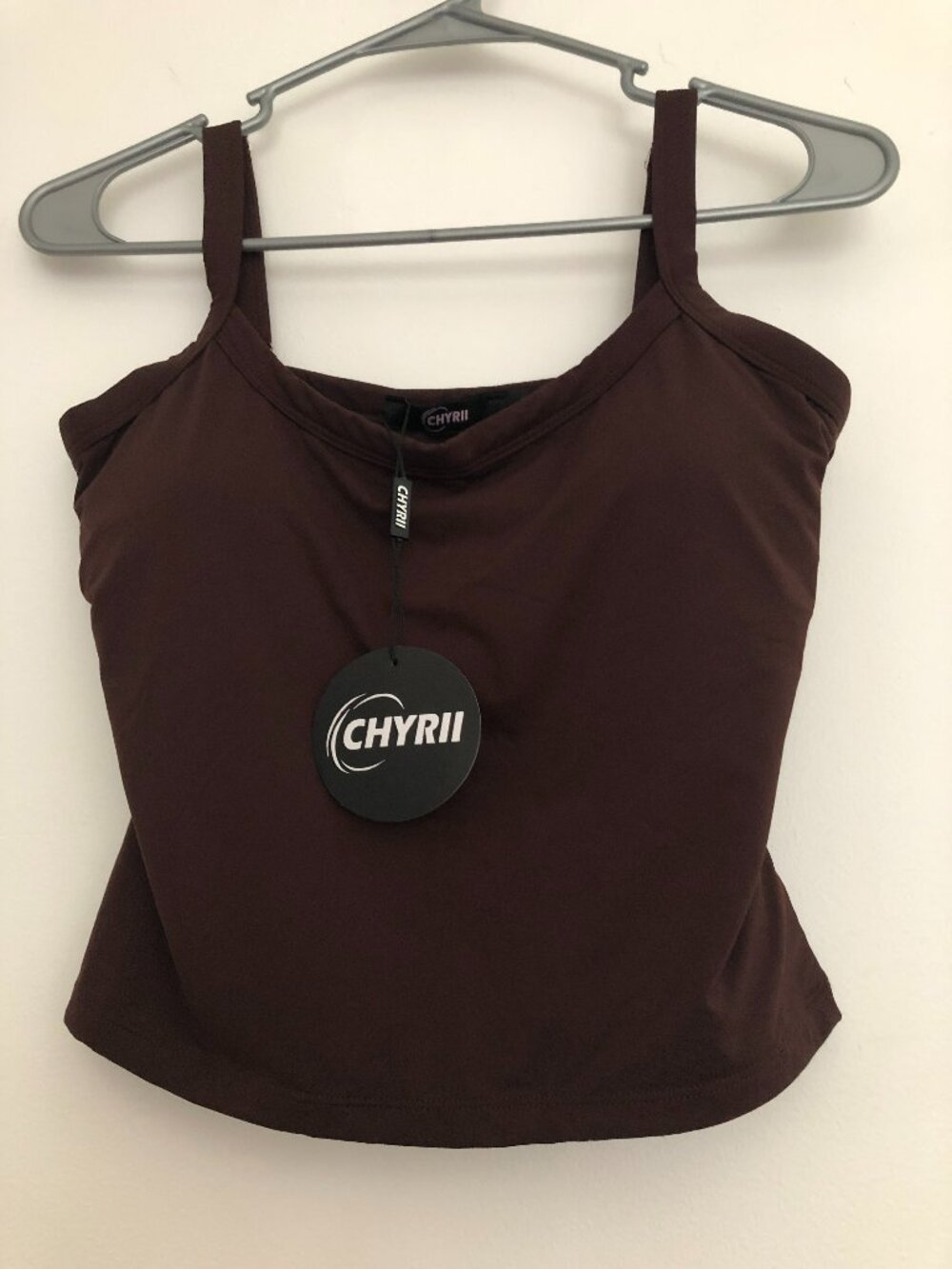 Chyrii Athletic Tank Top Sports with Built in Bra Size Large